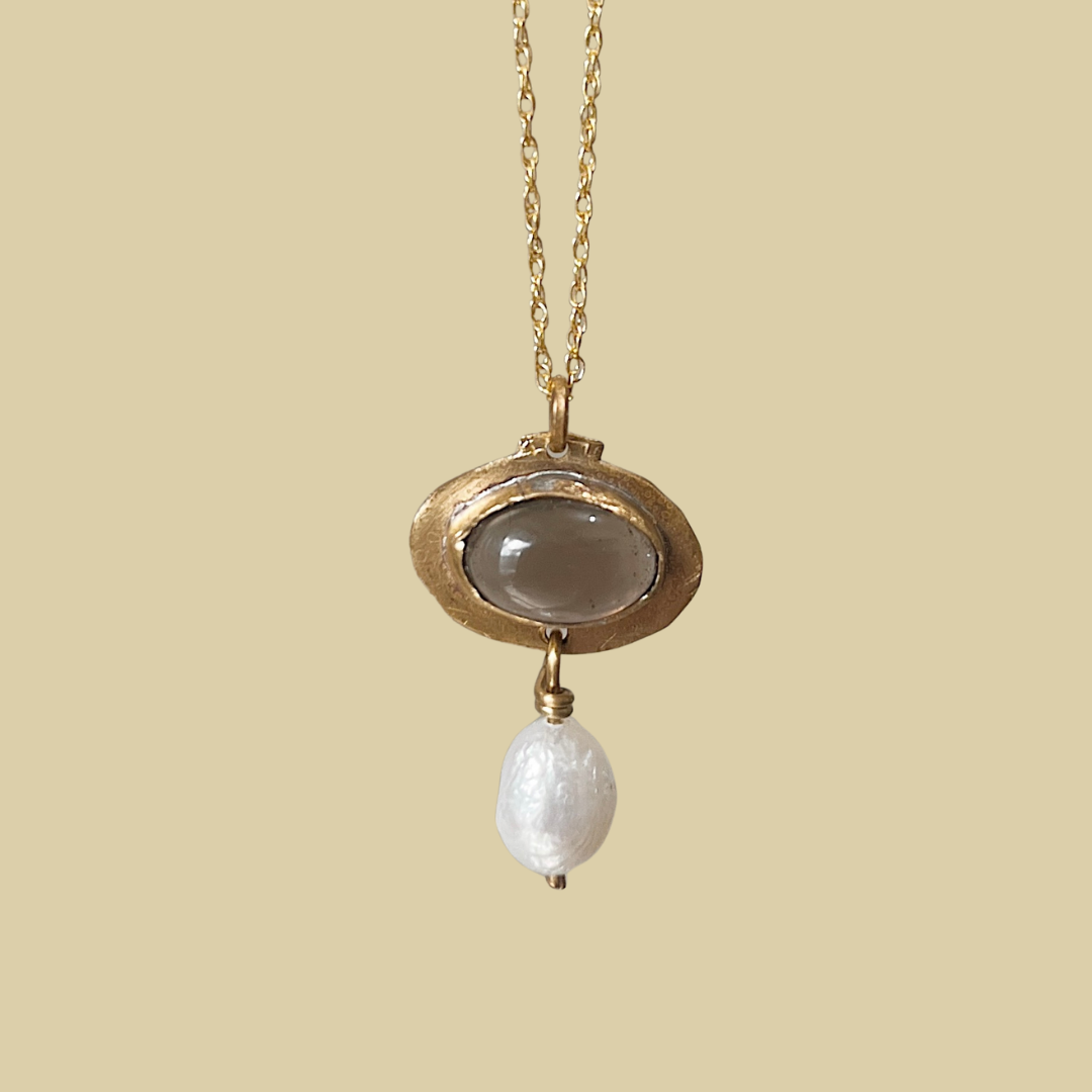 OOAK 8 | Smokey Quartz and Pearl Pendant