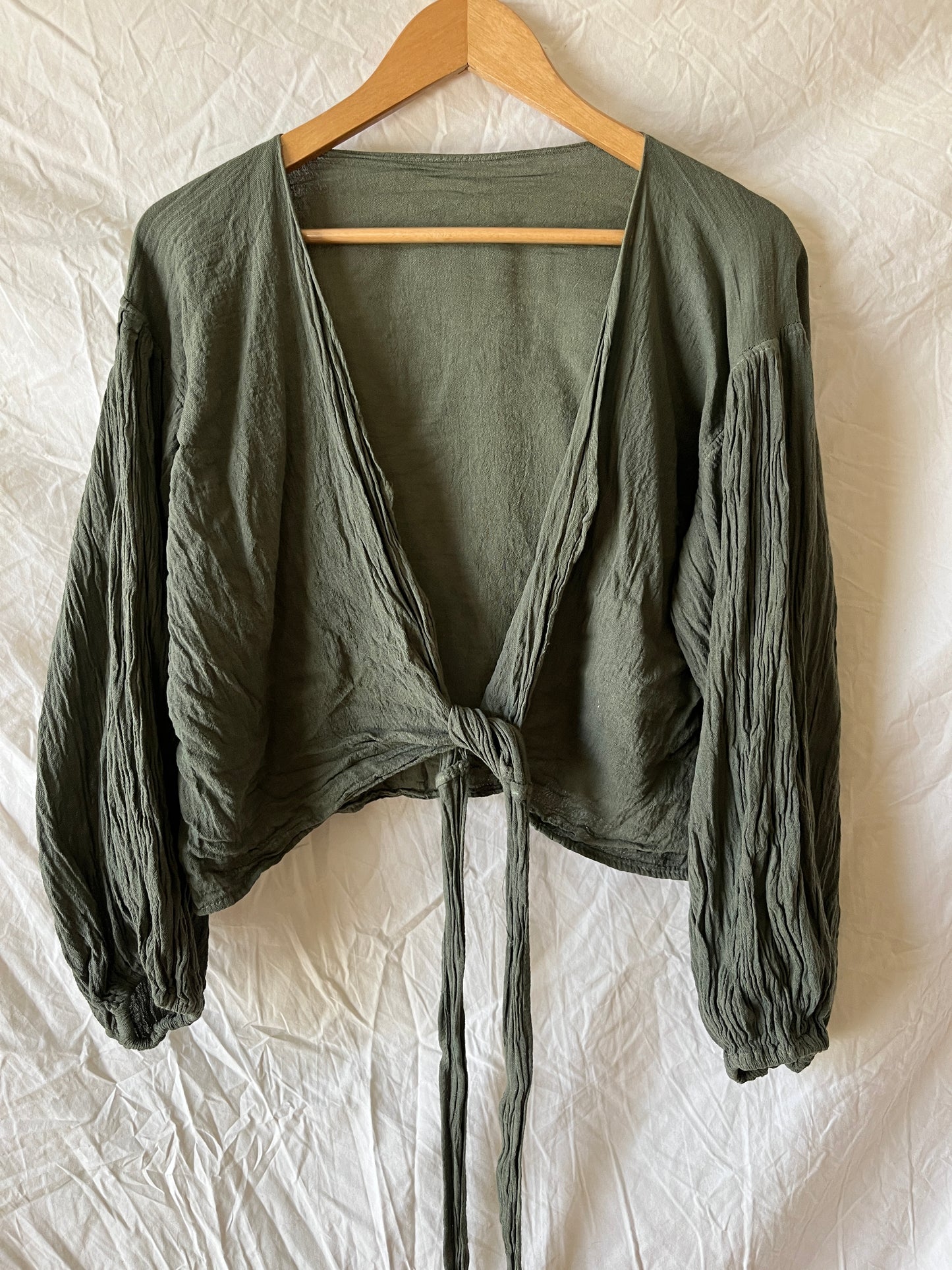 Oaxacan Cotton Wrap Blouse