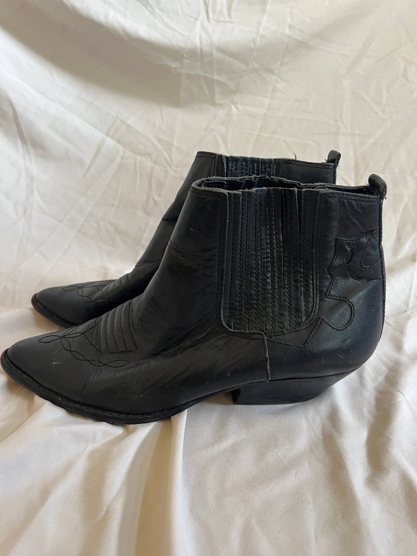 Black Western Booties