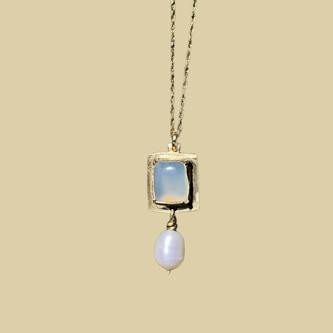 OOAK 6 | Moonstone and Pearl Pendant