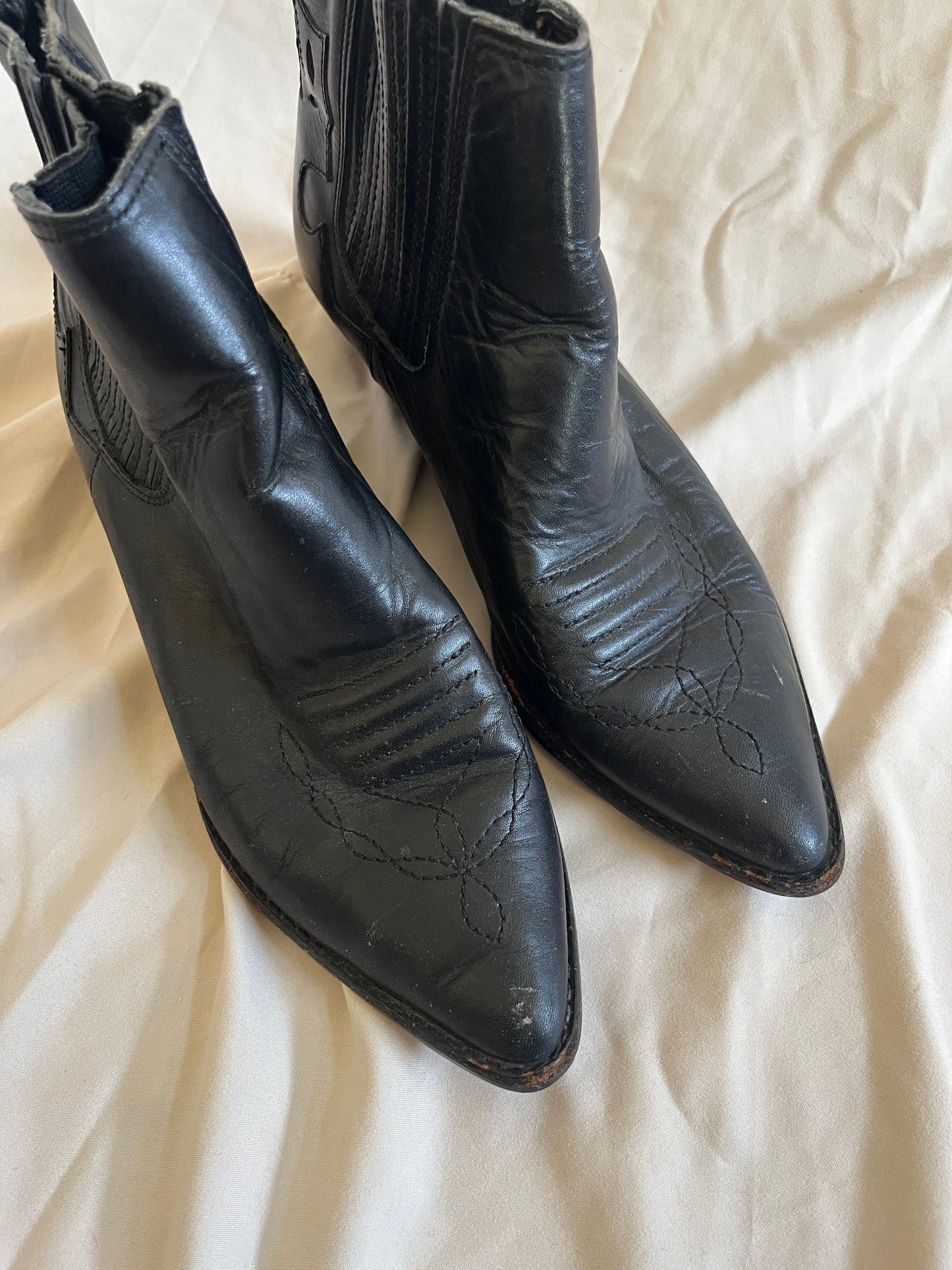Black Western Booties