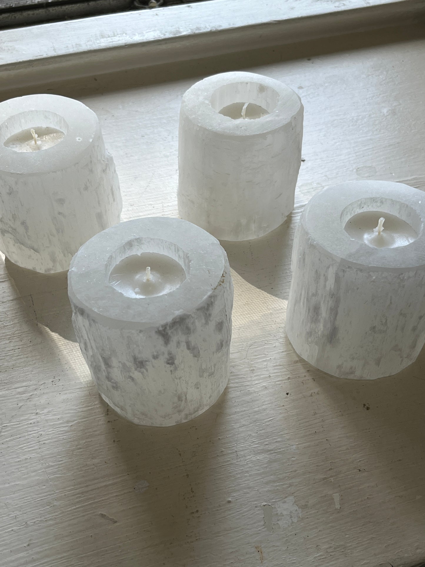 Selenite Candle Holder