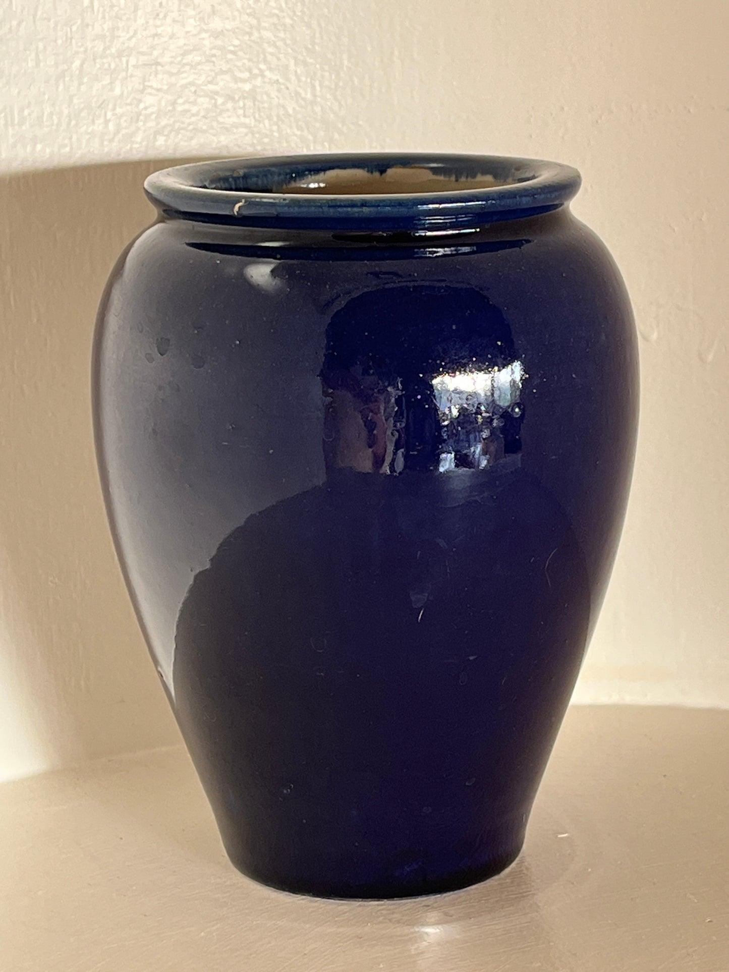 Vintage Cobalt Blue Ceramic Vase