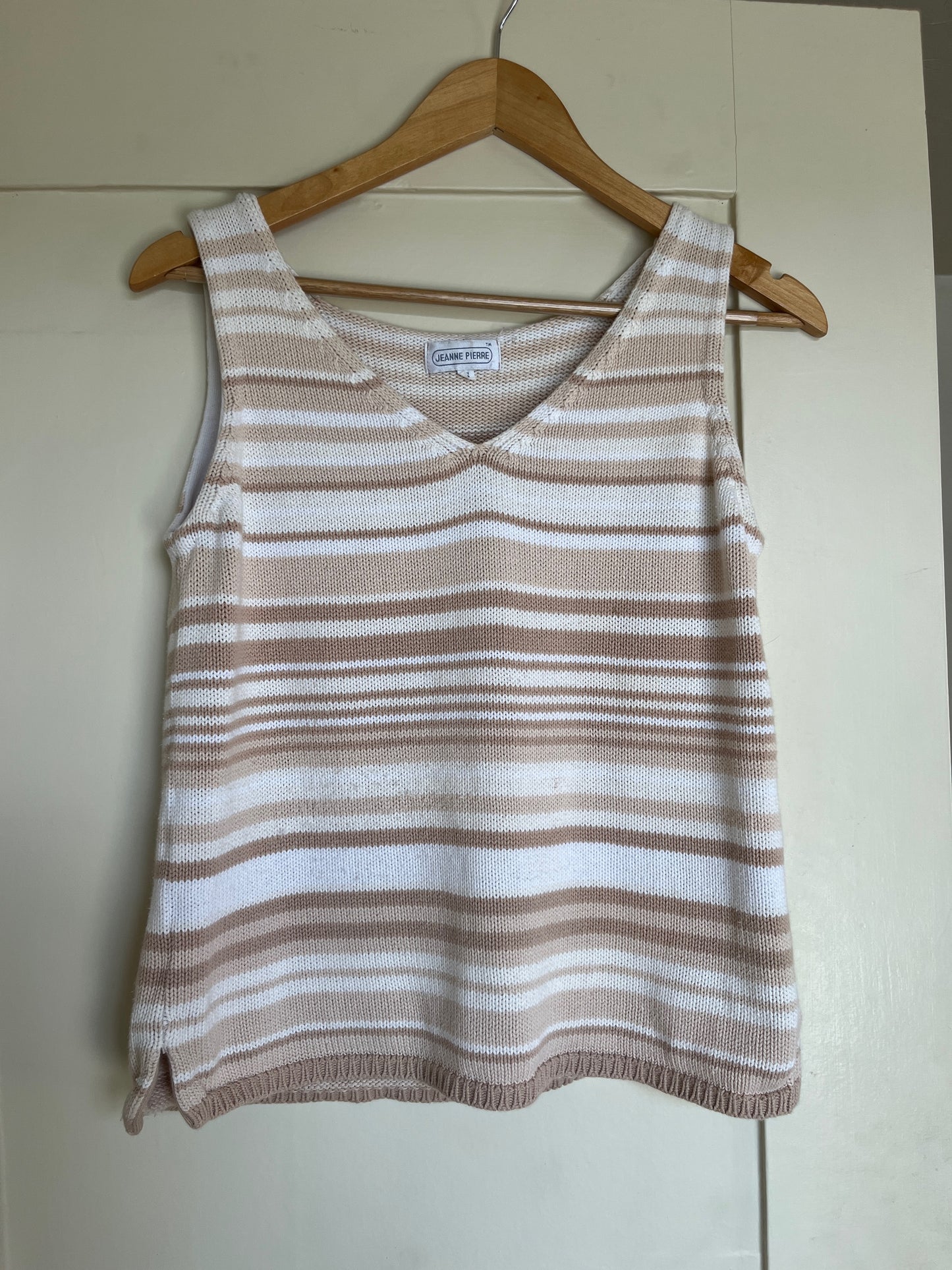 Vintage Striped Knit Cotton Top