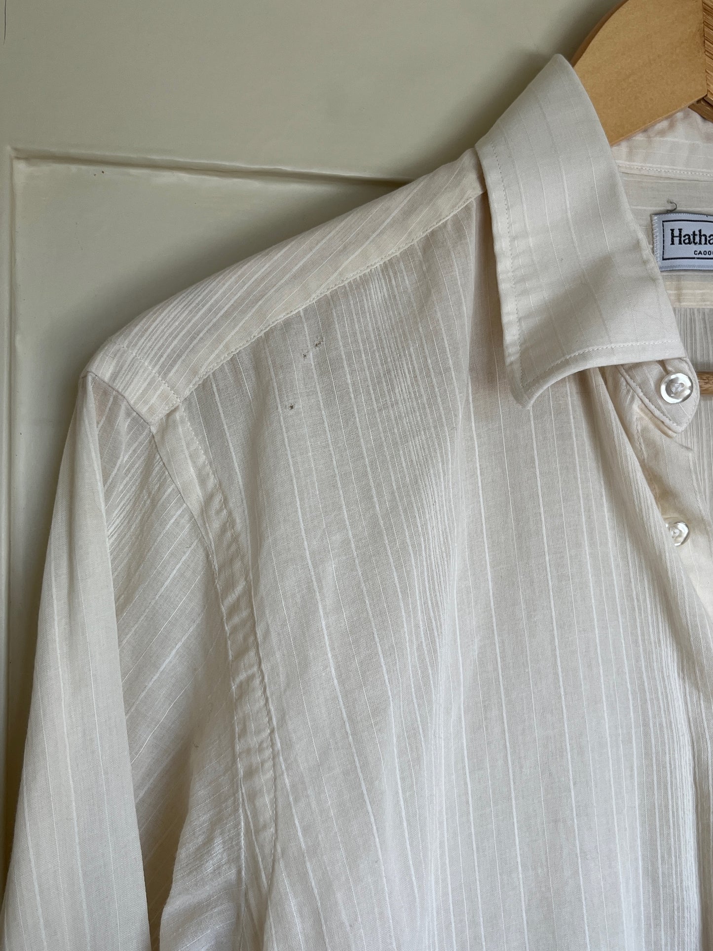 Vintage Cream Cotton Buttondown