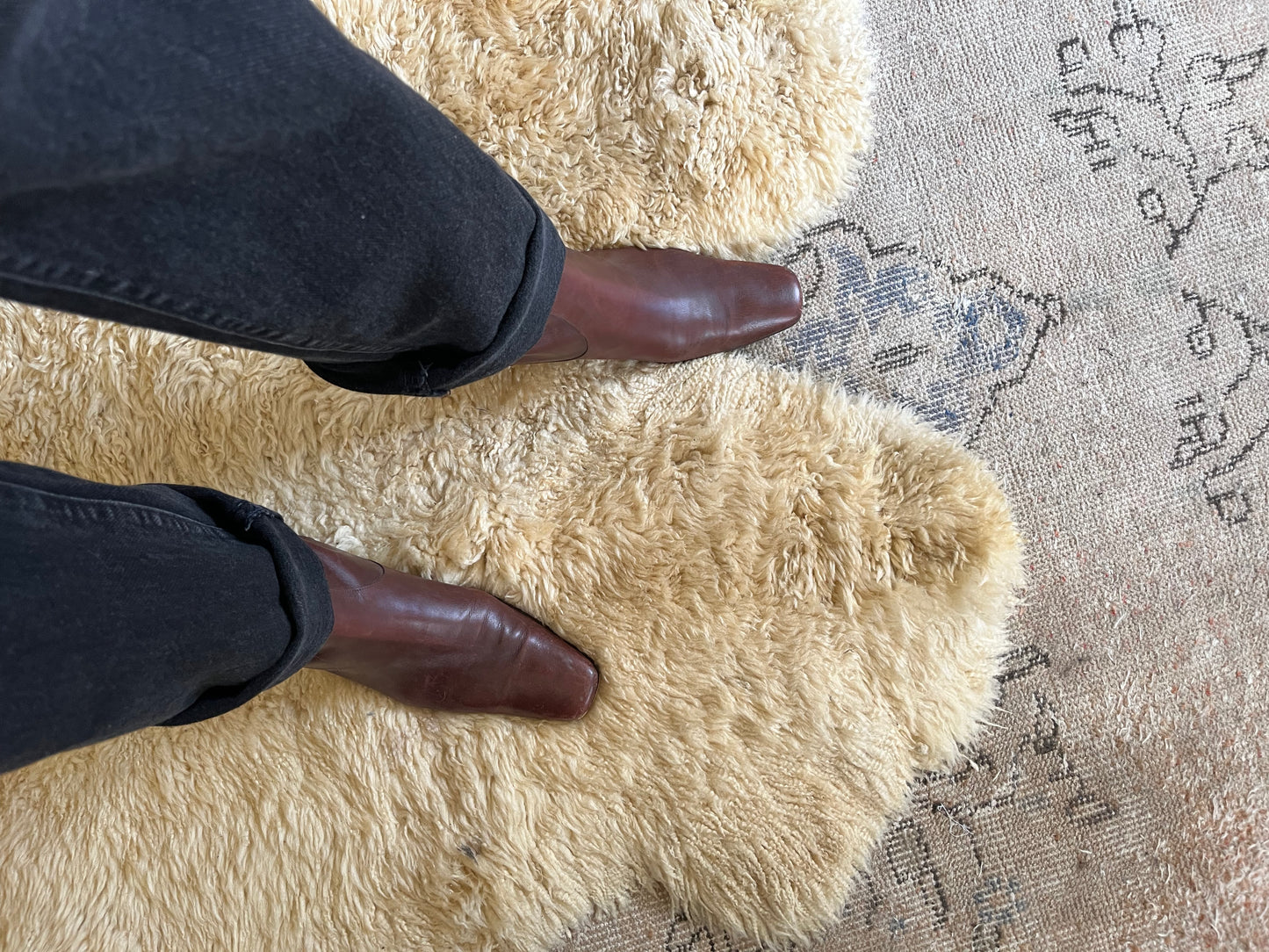 Mid Calf Leather Boots
