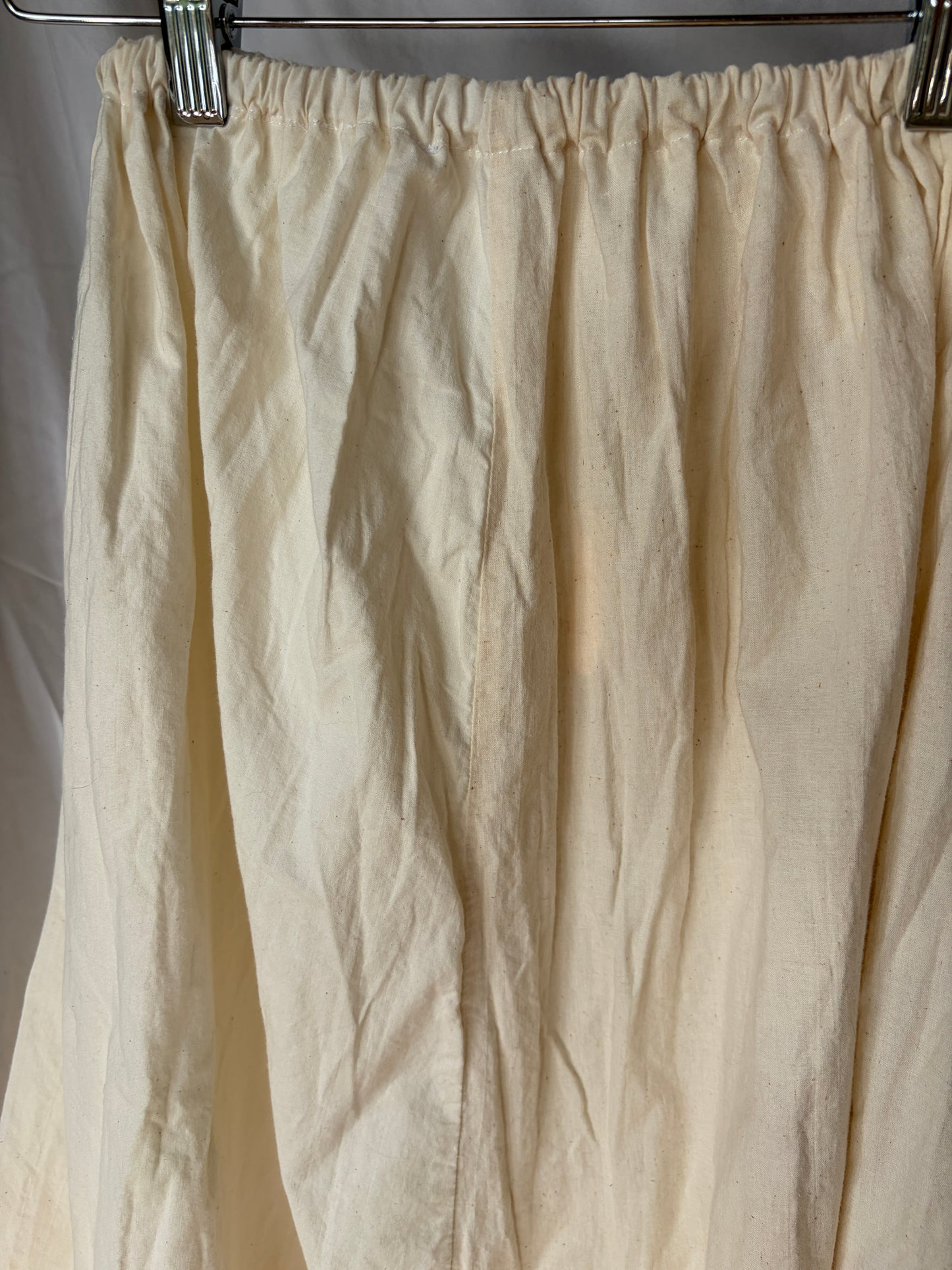 Vintage Ivory Cotton Midi Skirt