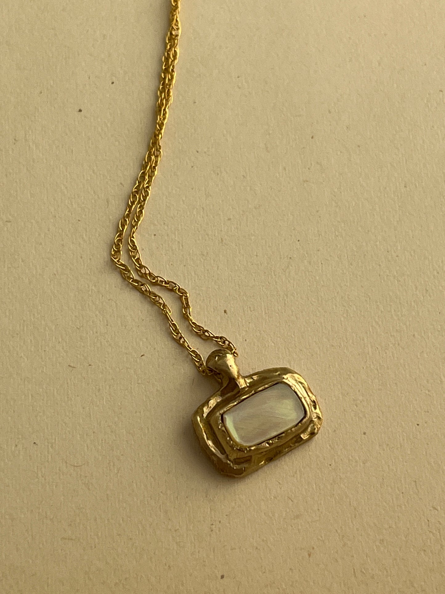 OOAK 22 | Mother of Pearl Bronze Pendant