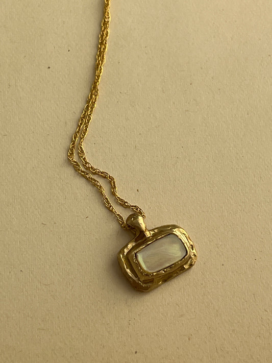 OOAK 22 | Mother of Pearl Bronze Pendant