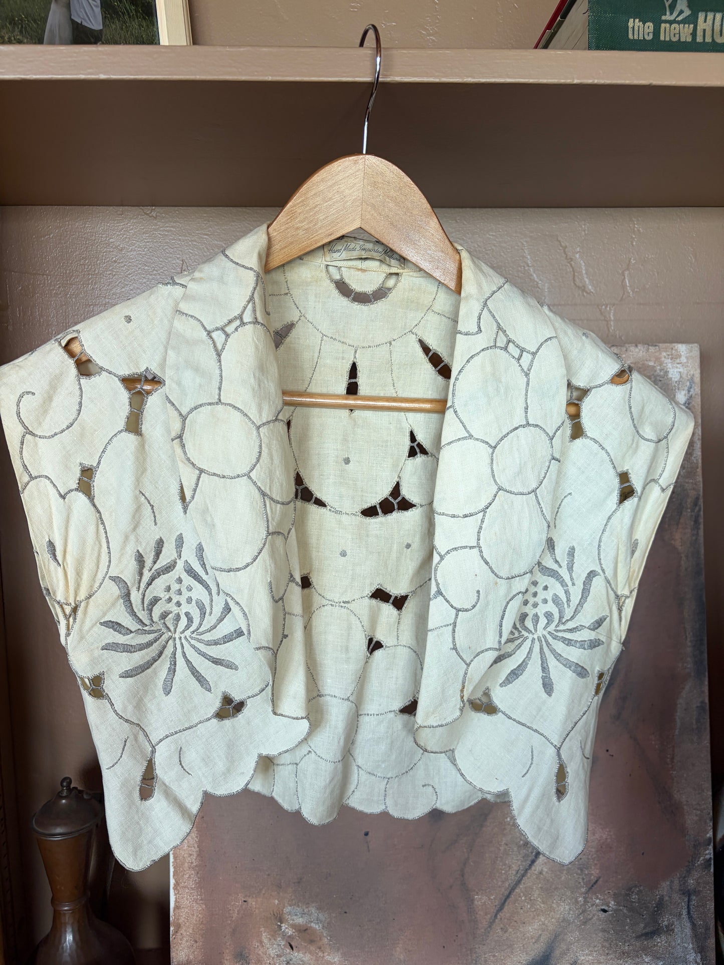 Vintage Cutwork Embroidery Shrug