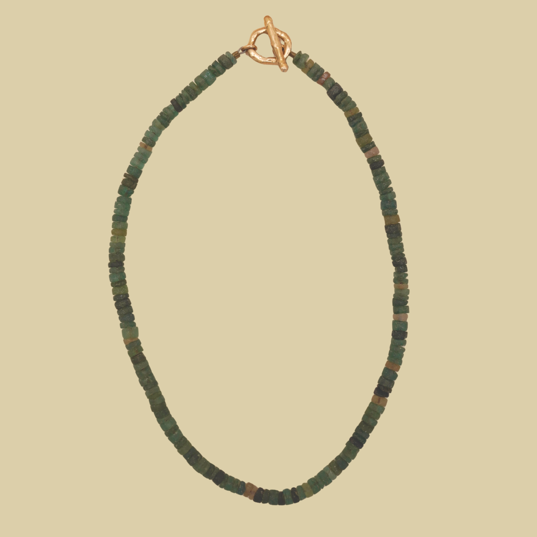 OOAK 24 | Green Glass Collar Necklace