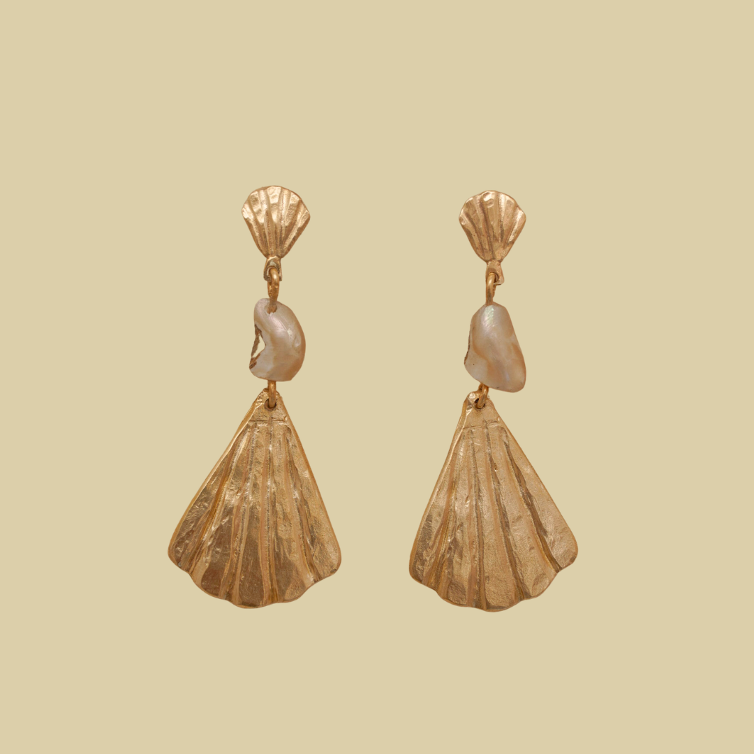 SIRENA Shell Drop Earrings