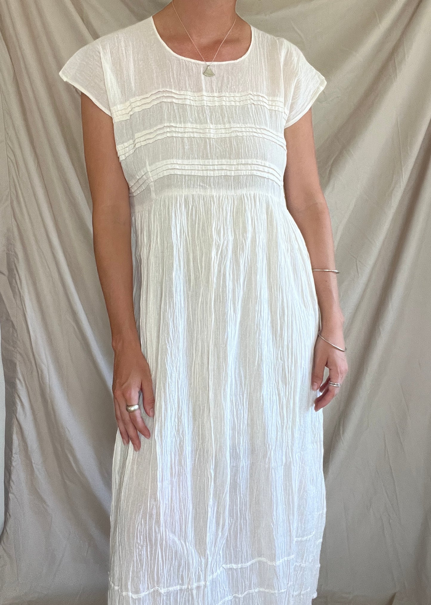 Pleated Cotton Market Dress