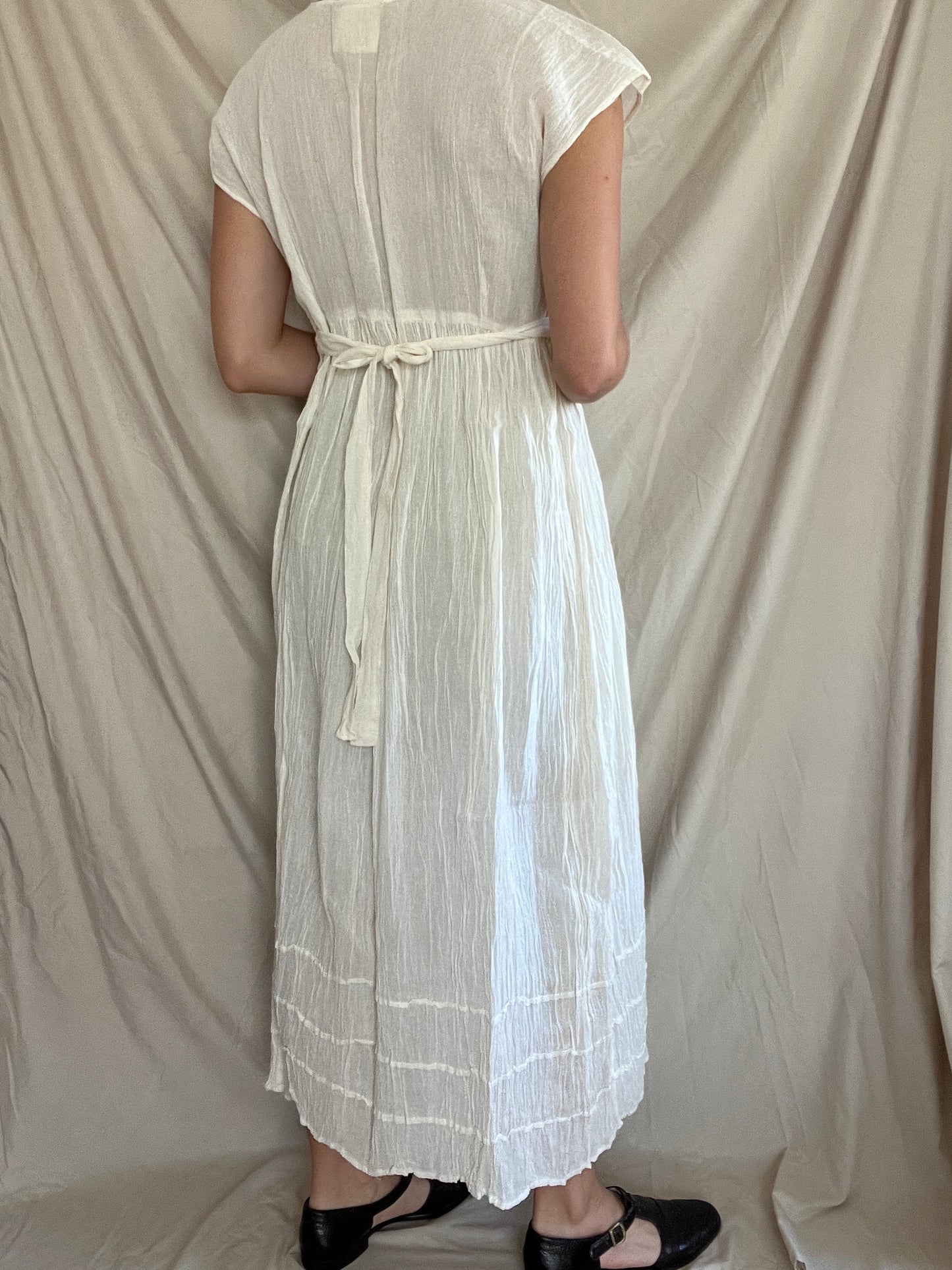Pleated Cotton Market Dress