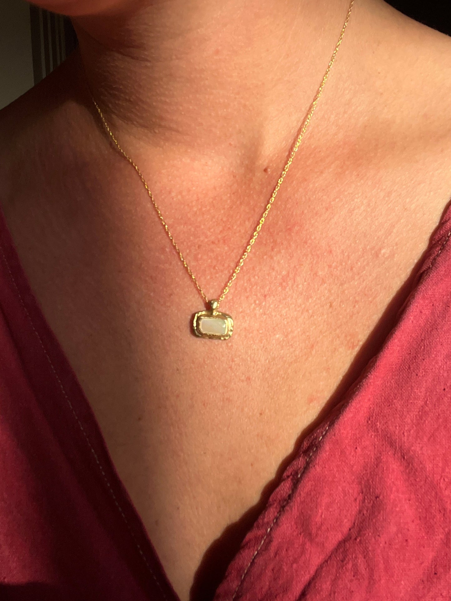 OOAK 22 | Mother of Pearl Bronze Pendant