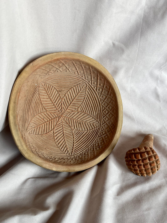 Vintage Hand-Carved Mortar and Pestle