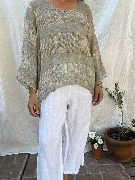 Vintage Taupe Knit Blouse