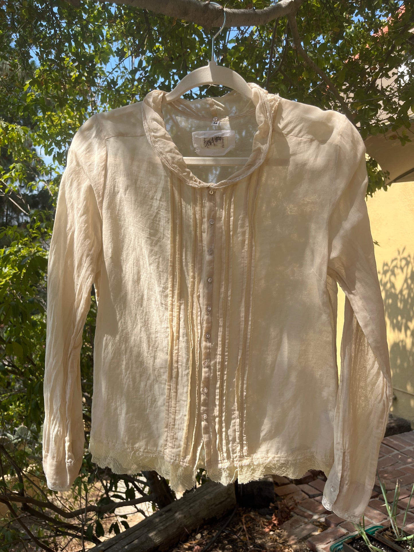 Vintage Cotton French Style Blouse